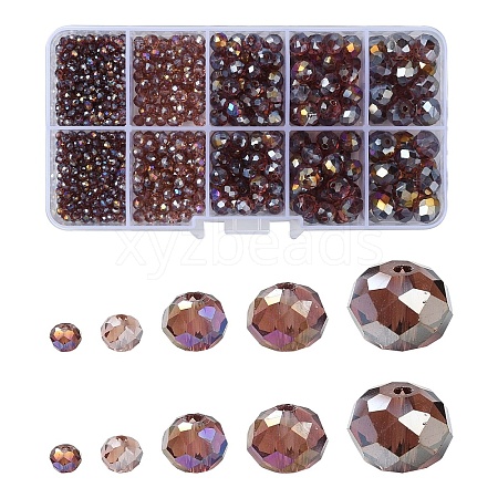 Electroplate Glass Beads Strands EGLA-YW0003-87F-1