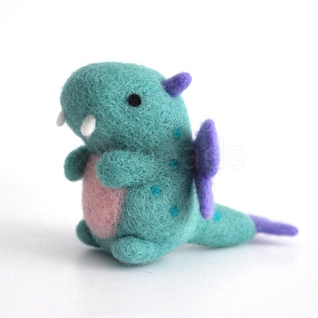 Cartoon Dinosaur Shape Needle Felting Starter Kit DOLL-PW0005-061C-1