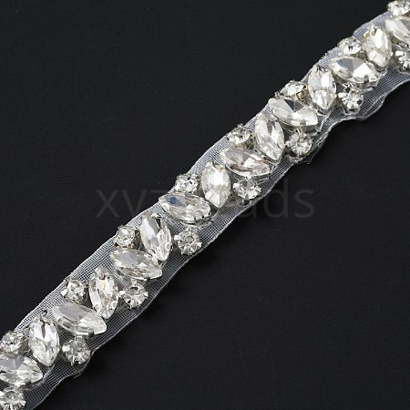 Glass Crystal Hotfix Rhinestone Trimming DIY-WH0343-87-1