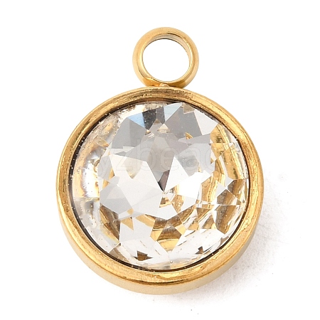 Birthstone Theme April 304 Stainless Steel Pendants STAS-K239-01G-A04-1