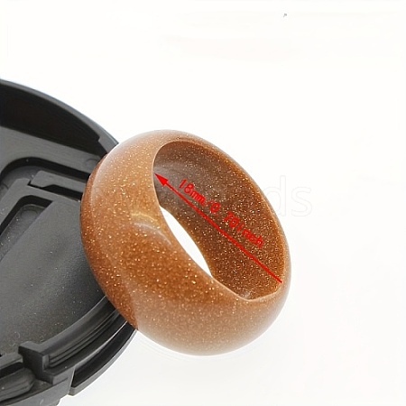 Synthetic Goldstone Plain Band Rings ZK0408-12-1