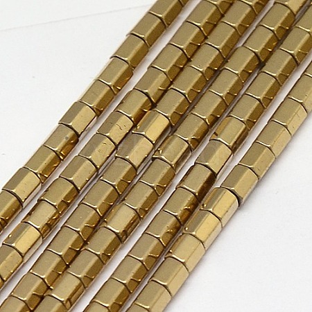 Electroplate Non-magnetic Synthetic Hematite Beads Strands G-J166-2x2mm-03-1
