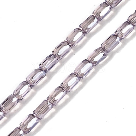 Electroplate Glass Beads Strands GLAA-Q101-02A-PL01-1