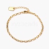 Brass Box Chain Bracelets BJEW-H537-03G-1