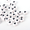 Opaque Acrylic Heart Letter Beads X-SACR-Q126-07D-1