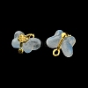 Light Gold Tone Alloy with Glass Charms PALLOY-Q457-01G-04-3