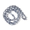 Electroplate Glass Beads Strands GLAA-Q101-03B-PL04-2