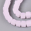 Frosted Imitation Jade Glass Beads Strands GLAA-N072-01A-C02-3