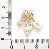 Brass Micro Pave Cubic Zirconia Pendants KK-T072-40G-3