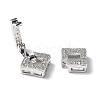 Rack Plating Brass Micro Pave Clear Cubic Zirconia Fold Over Clasps KK-G448-01P-4