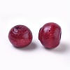 Dyed Natural Wood Beads WOOD-Q006-8mm-08-LF-2