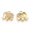 Brass Micro Pave Cubic Zirconia Charms ZIRC-K082-034A-2