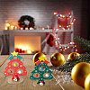 Gorgecraft 2 Sets 2 Colors Christmas Tree Wooden Display Decoration for Kids DJEW-GF0001-62-5