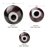 3 Strands 3 Style Handmade Evil Eye Lampwork Round Bead Strands LAMP-LS0001-12C-3