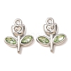 Alloy with Rhinestone Pendants AL-CBA7256-01P-01-1