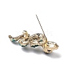 Snake Alloy Rhinestone Brooch Pins JEWB-Z034-01G-02-3