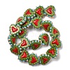 Baking Paint Glass Bumpy Beads Heart X-LAMP-V001-07E-2