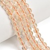 Natural Citrine Beads Strands GG-CBACB71-03-6mm-1
