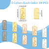 50Pcs 5 Colors Alloy Charms FIND-WR0011-36-2
