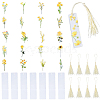 DIY Acrylic Blank Rectangle with Polyester Tassel Bookmark Making Kits DIY-YW0010-86C-1