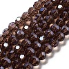 Electroplate Transparent Glass Beads Strands EGLA-A035-T8mm-A13-1