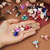 32Pcs 16 Colors Flower Chiffon Pendants FIND-TA0003-41-5