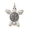 Brass Micro Pave Cubic Zirconia Pendants KK-B128-04P-1