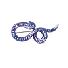 Snake Alloy Rhinestone Brooches for Backpack Clothes JEWB-V003-03P-2