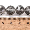 Transparent Electroplate Glass Beads Strands X-EGLA-N002-34D-F02-2