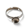 Tarnish Resistant Adjustable 304 Stainless Steel Finger Rings Components STAS-E163-97P-3