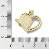 Brass Micro Pave Clear Cubic Zirconia Pendants KK-A221-02A-G-3