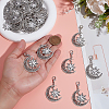 50Pcs Alloy Moon with Sun Pendant Decorations HJEW-ME00082-3