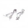 Anti-Tarnish Rhodium Plated 925 Sterling Silver Pendant Bails X-STER-L058-010P-2
