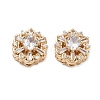Brass Micro Pave Cubic Zirconia Beads CU-CBA3F77-04G-02-1