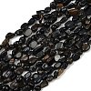 Dyed Natural Blue Tiger Eye Beads Strands G-Q060-D09-2