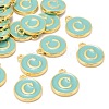 Golden Plated Alloy Enamel Charms X-ENAM-S118-05C-4