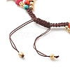 Ocean Animal Theme Braided Bead Bracelet X-BJEW-JB07285-8