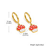 304 Stainless Steel Enamel Hoop Dangle Earrings WG1FBD6-01-1