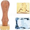 3Pcs 3 Style Golden Brass Stamp Head DIY-OC0007-83-1