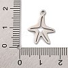 Non-Tarnish 201 Stainless Steel Pendants STAS-U016-08P-03-3