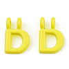Rack Plating Spray Painted Alloy 2-Loop Link Pendants PALLOY-N176-01D-2