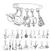 12Pcs 4 Style Iron Brooches HJEW-PH02467-8