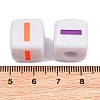 Opaque Acrylic Enamel European Beads AC-ACBA1794-04I-3