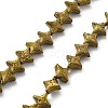 Electroplated Natural Lava Rock Beads Strands G-A251-C01-01G-2