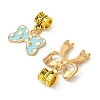 Cat & Bowknot Alloy Enamel Pendants PALLOY-FS00006-2