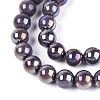 Electroplate Opaque Glass Beads Strands LS-GLAA-T032-P10mm-AB15-3