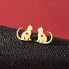 Stainless Steel Small Animal Stud Earrings for Women PW-WG5B49B-25-1