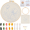 Flower Pattern Punch Embroidery Starter Kits DIY-WH20007-743B-7