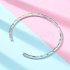 Brass Open Cuff Bangles for Women BJEW-G736-12P-01-5