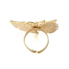 Butterfly Alloy Open Cuff Rings for Women RJEW-U006-06A-G-4